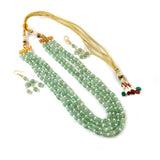 BM-118 - Jadau Kundan Beads Necklace with Emerald