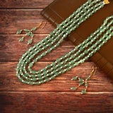 BM-118 - Jadau Kundan Beads Necklace with Emerald