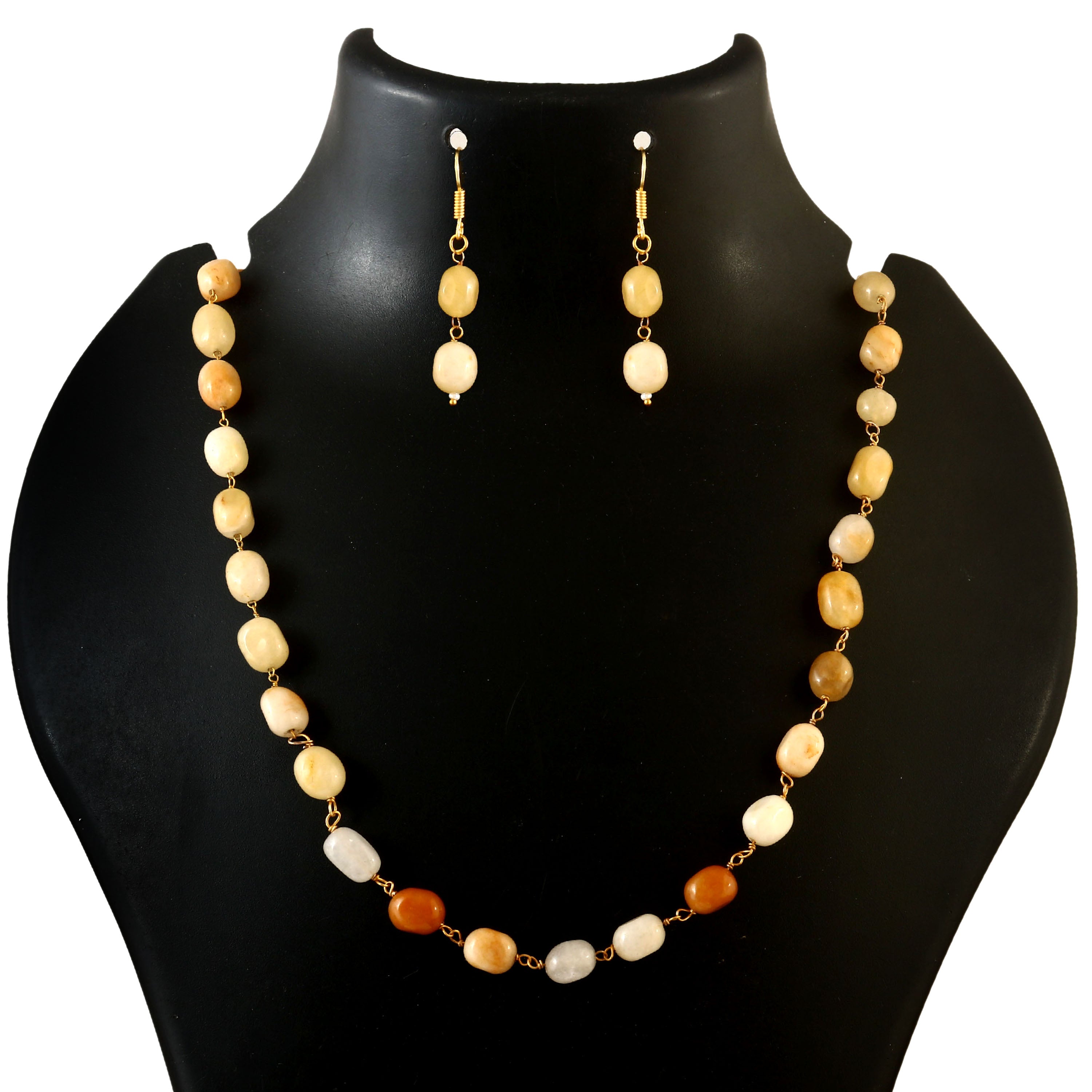 BM-120 - Jadau Kundan Beads Necklace with Emerald