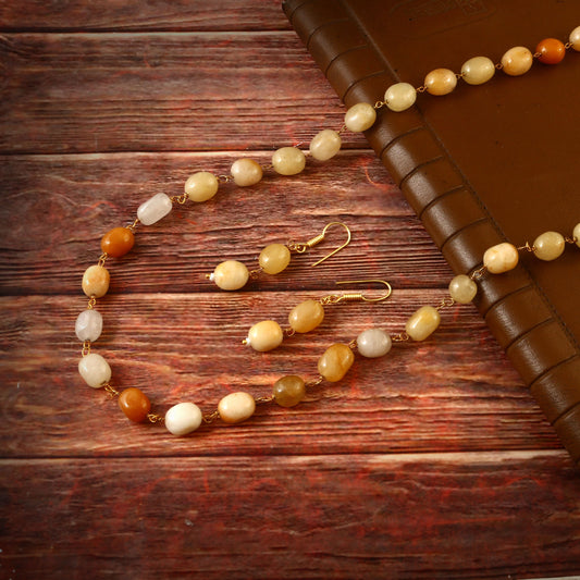 BM-120 - Jadau Kundan Beads Necklace with Emerald