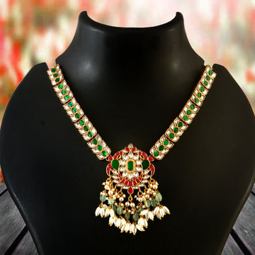 NK-165 - Jadau Kundan Necklace with Emerald