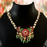 NK-169 - Jadau Kundan Necklace with Emerald