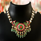 NK-170 - Jadau Kundan Necklace with Emerald