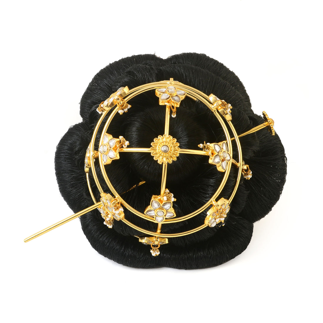 JD-104 - Jadau Kundan Jadebille with Emerald