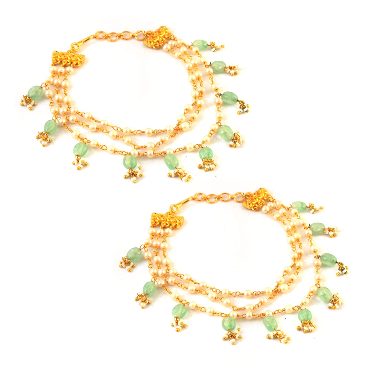 MA-101 - Jadau Kundan Maatal with Emerald