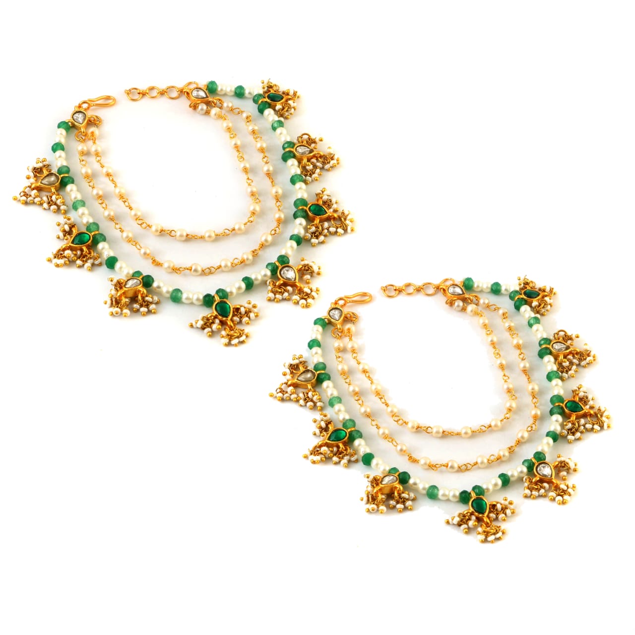 MA-102 - Jadau Kundan Maatal with Emerald