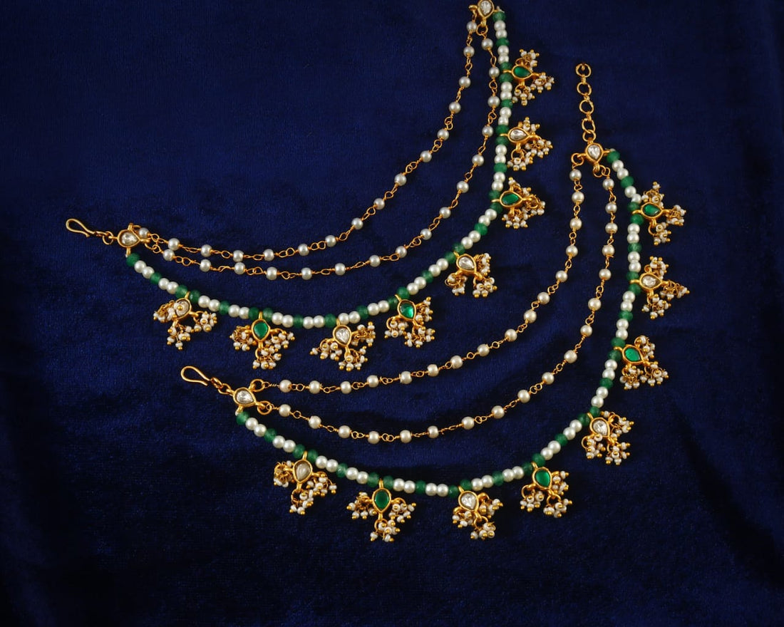 MA-102 - Jadau Kundan Maatal with Emerald