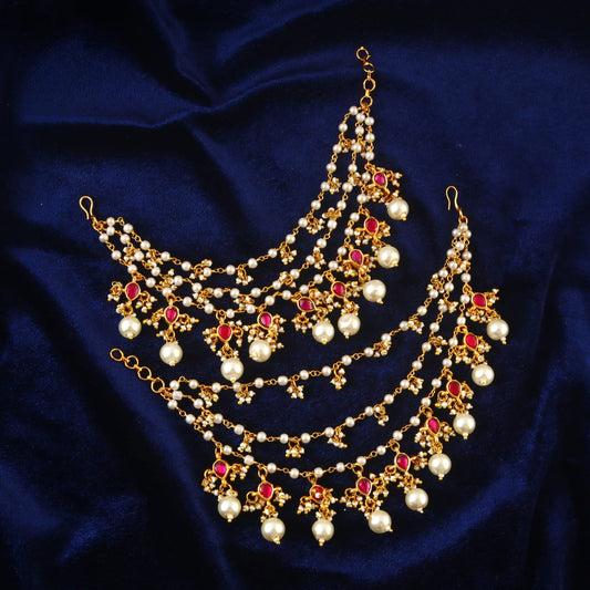 MA-106 - Jadau Kundan Maatal with Emerald