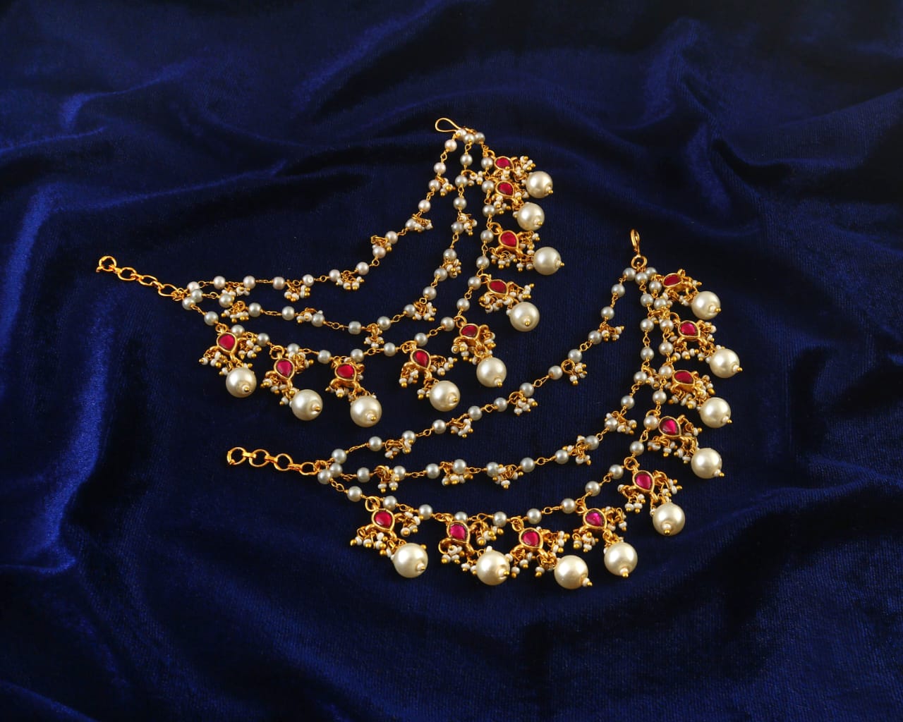 MA-106 - Jadau Kundan Maatal with Emerald