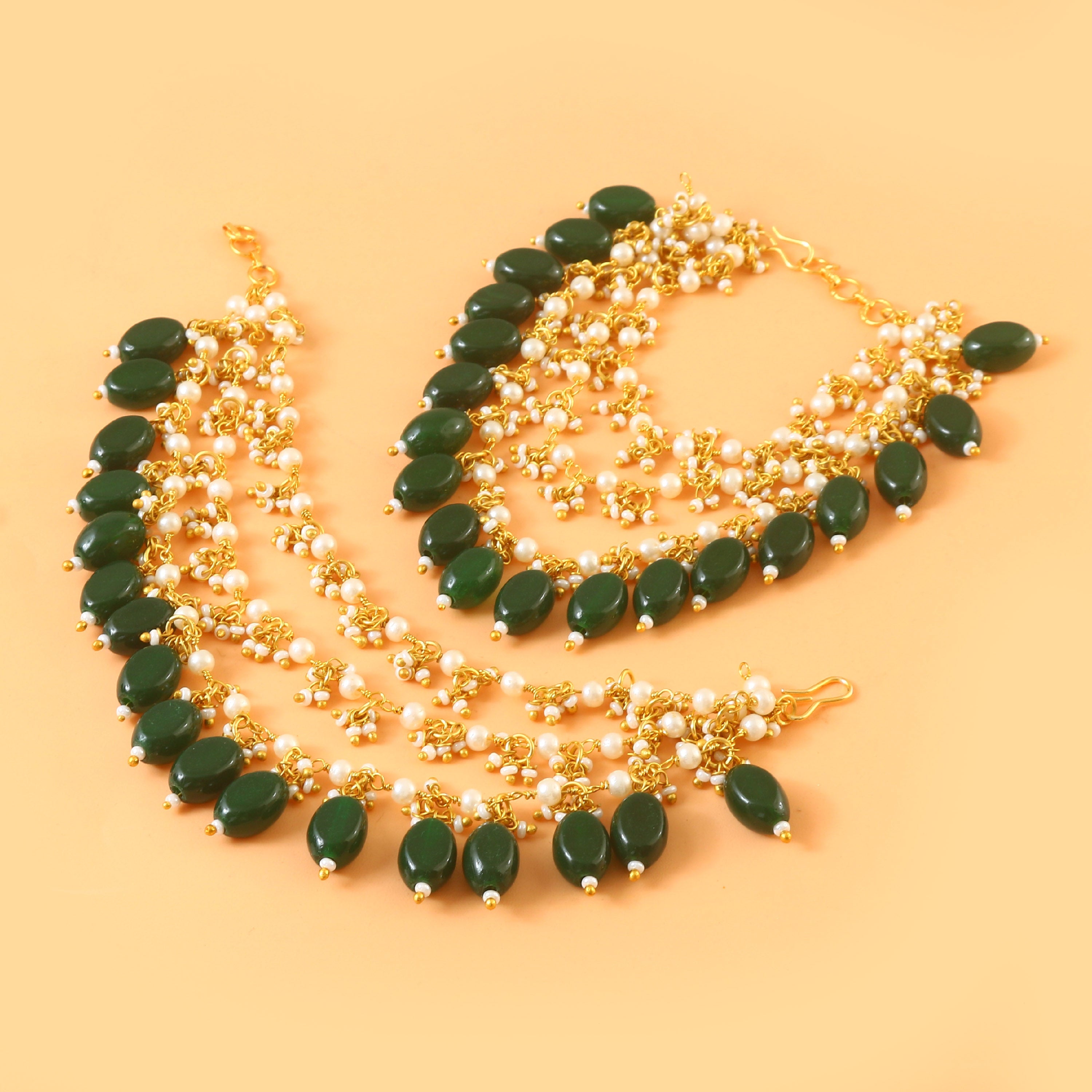 MA-108 - Jadau Kundan Maatal with Emerald