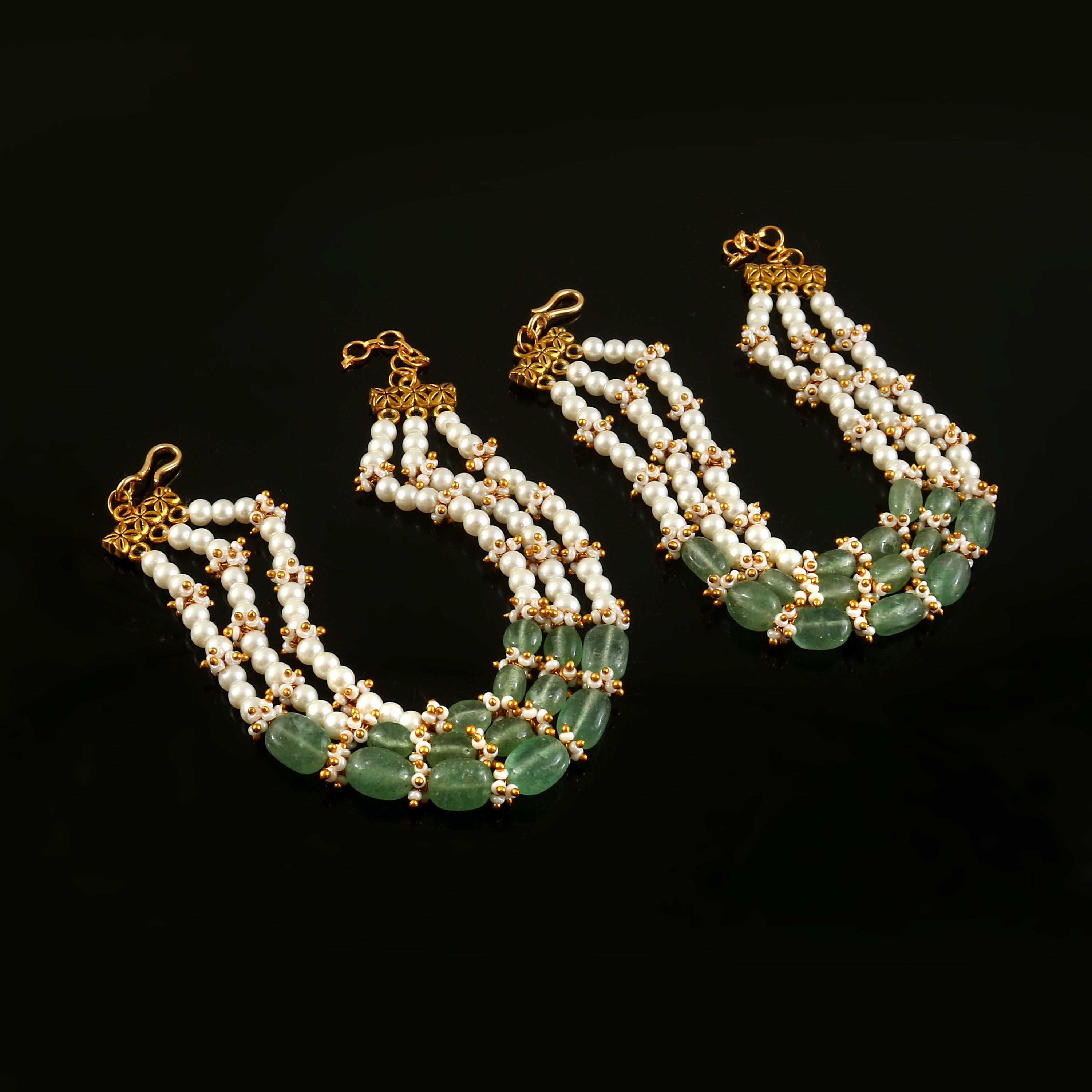 MA-120 - Jadau Kundan Maatal with Emerald