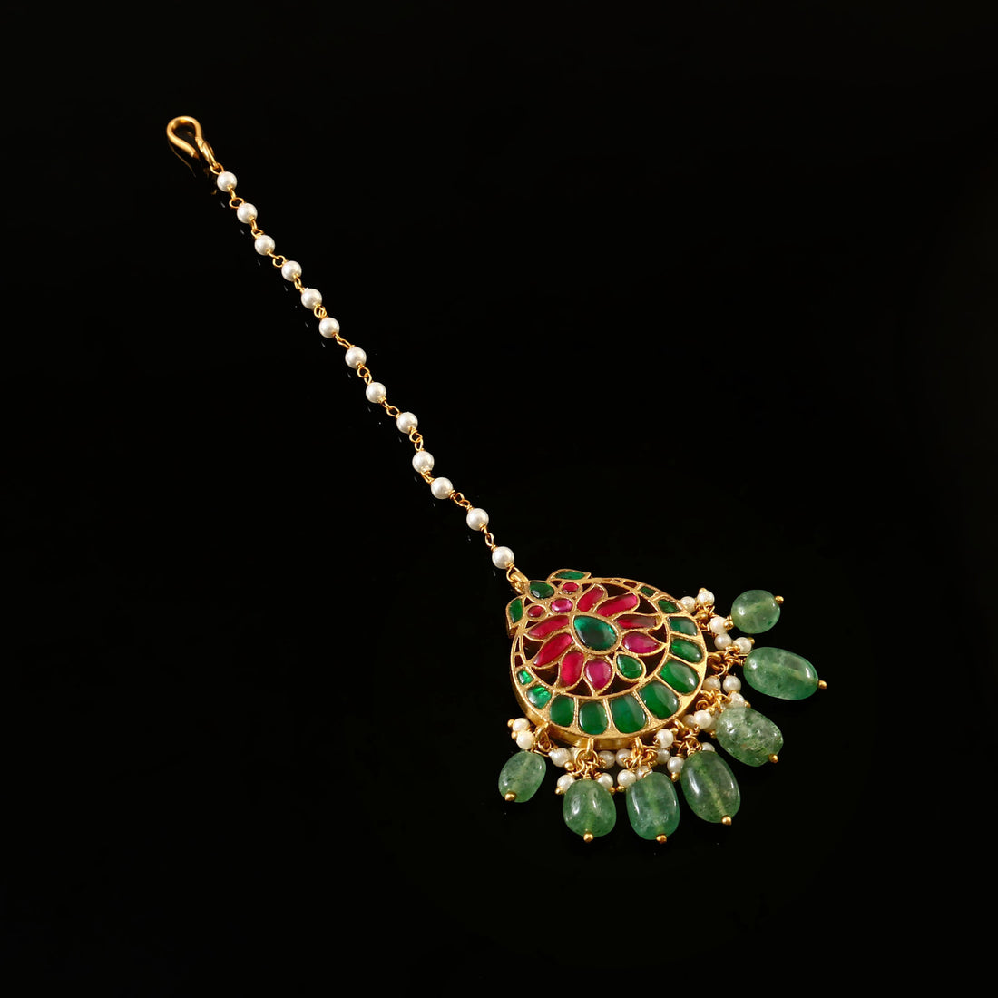 MT-114 - Jadau Kundan Mangtika with Emerald