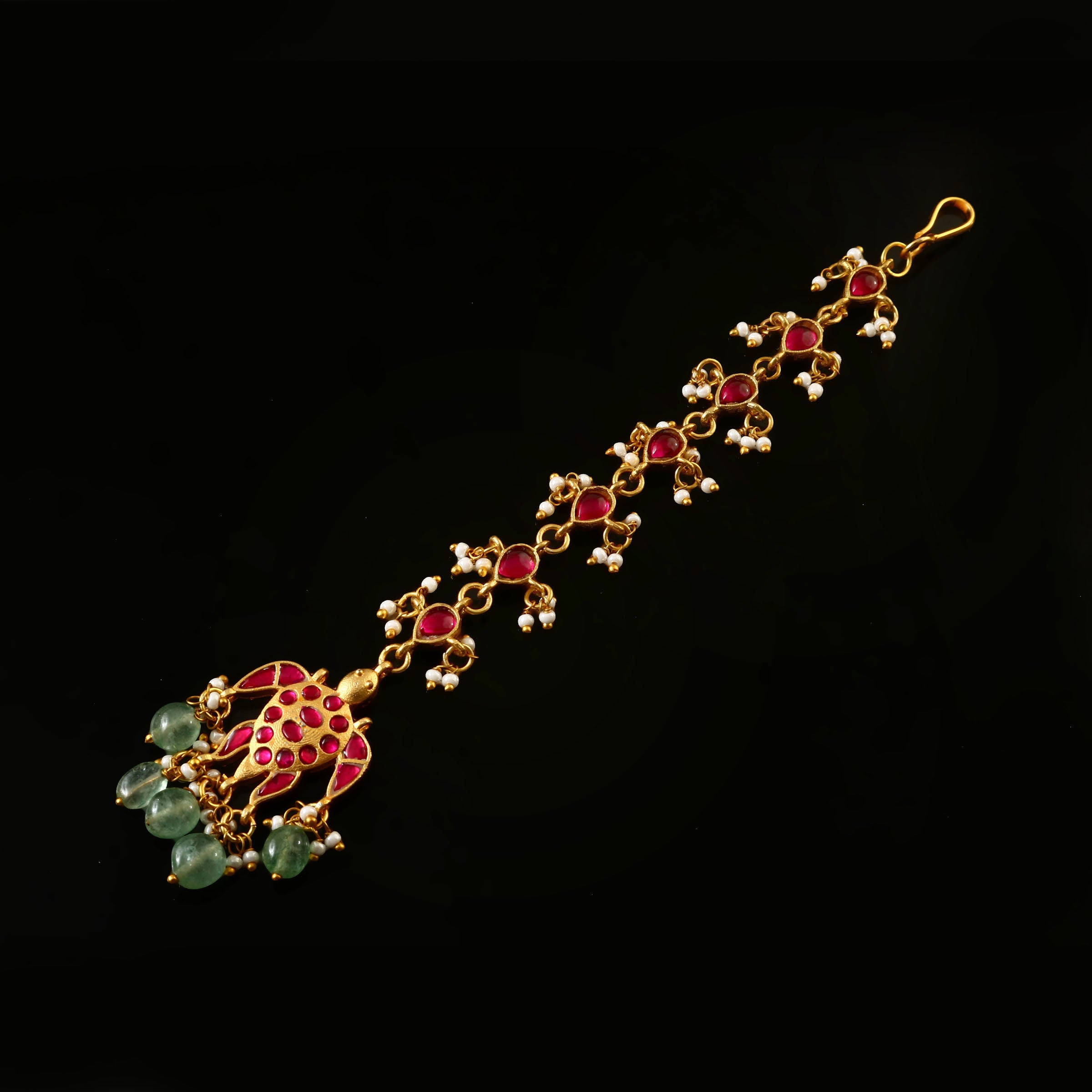 MT-122 - Jadau Kundan Mangtika with Emerald