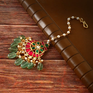 MT-125 - Jadau Kundan Mangtika with Emerald