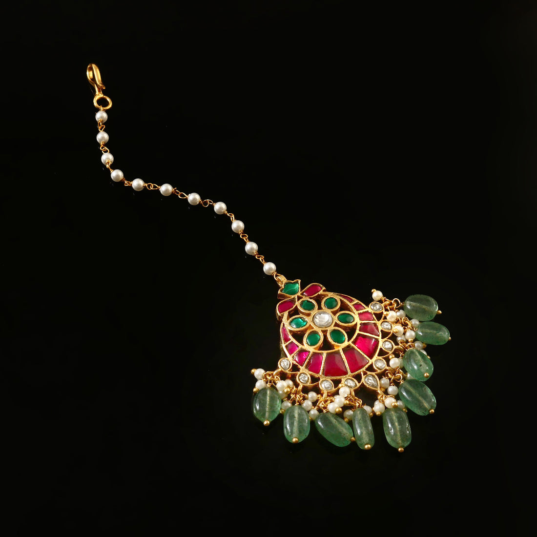 MT-125 - Jadau Kundan Mangtika with Emerald