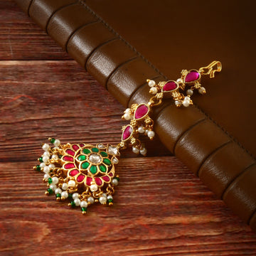 MT-126 - Jadau Kundan Mangtika with Emerald