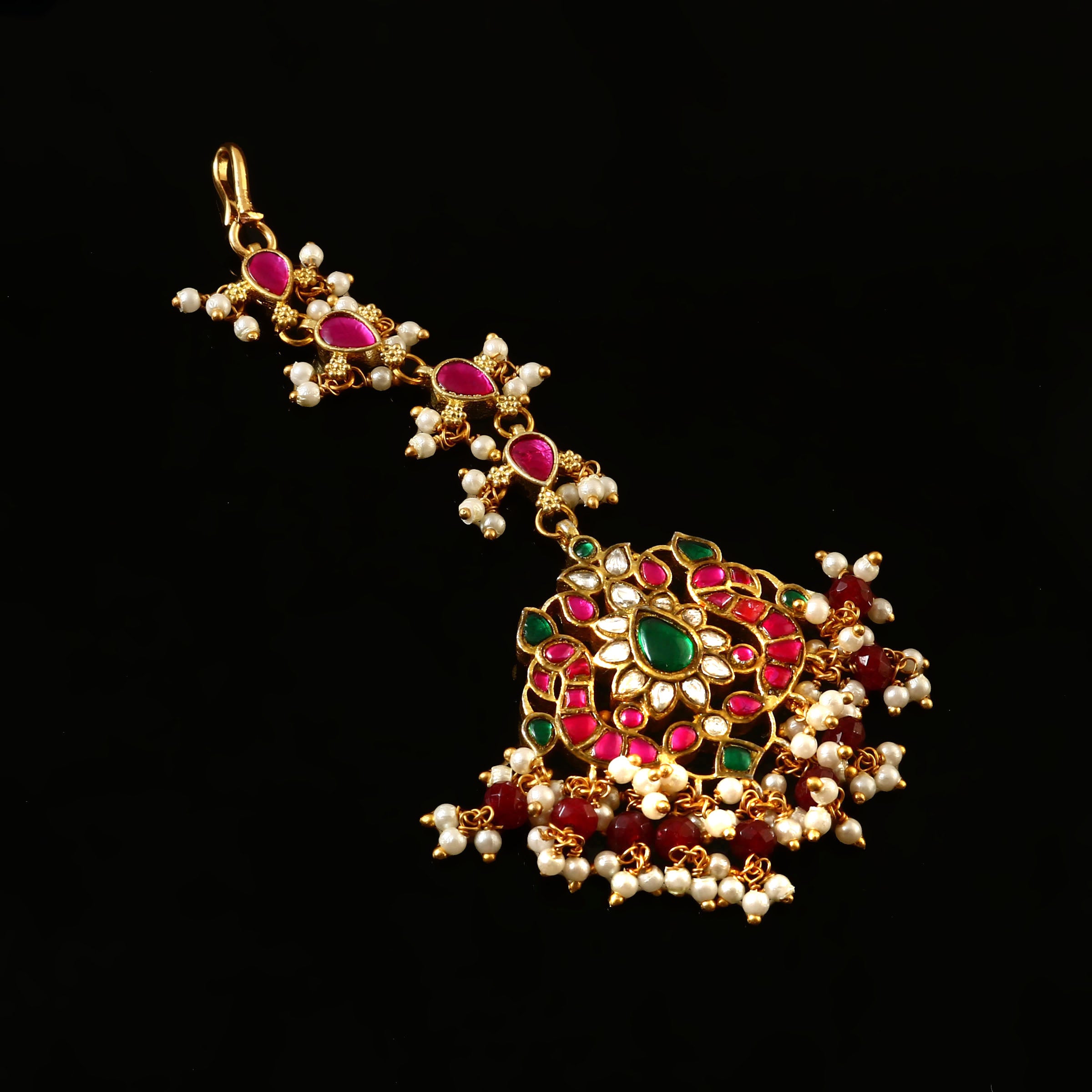 MT-130 - Jadau Kundan Mangtika with Emerald