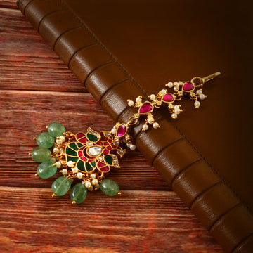 MT-131 - Jadau Kundan Mangtika with Emerald