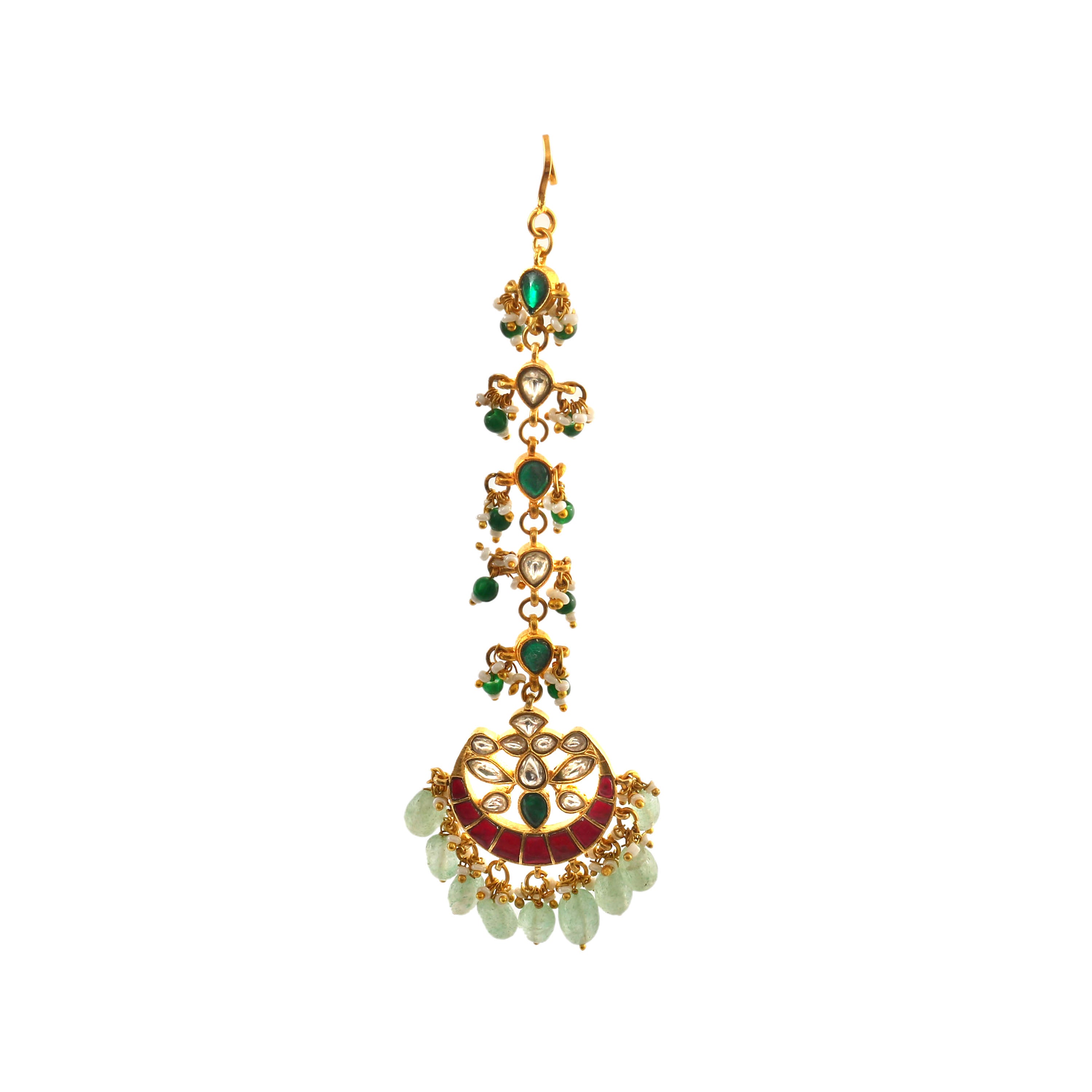 MT-133 - Jadau Kundan Mangtika with Emerald