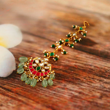 MT-133 - Jadau Kundan Mangtika with Emerald