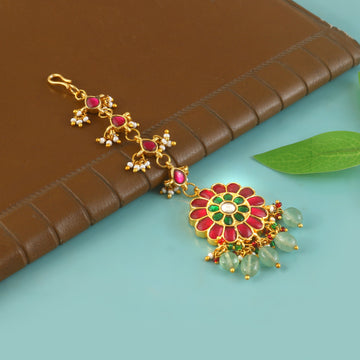 MT-135 - Jadau Kundan Mangtika with Emerald