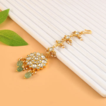 MT-136 - Jadau Kundan Mangtika with Emerald