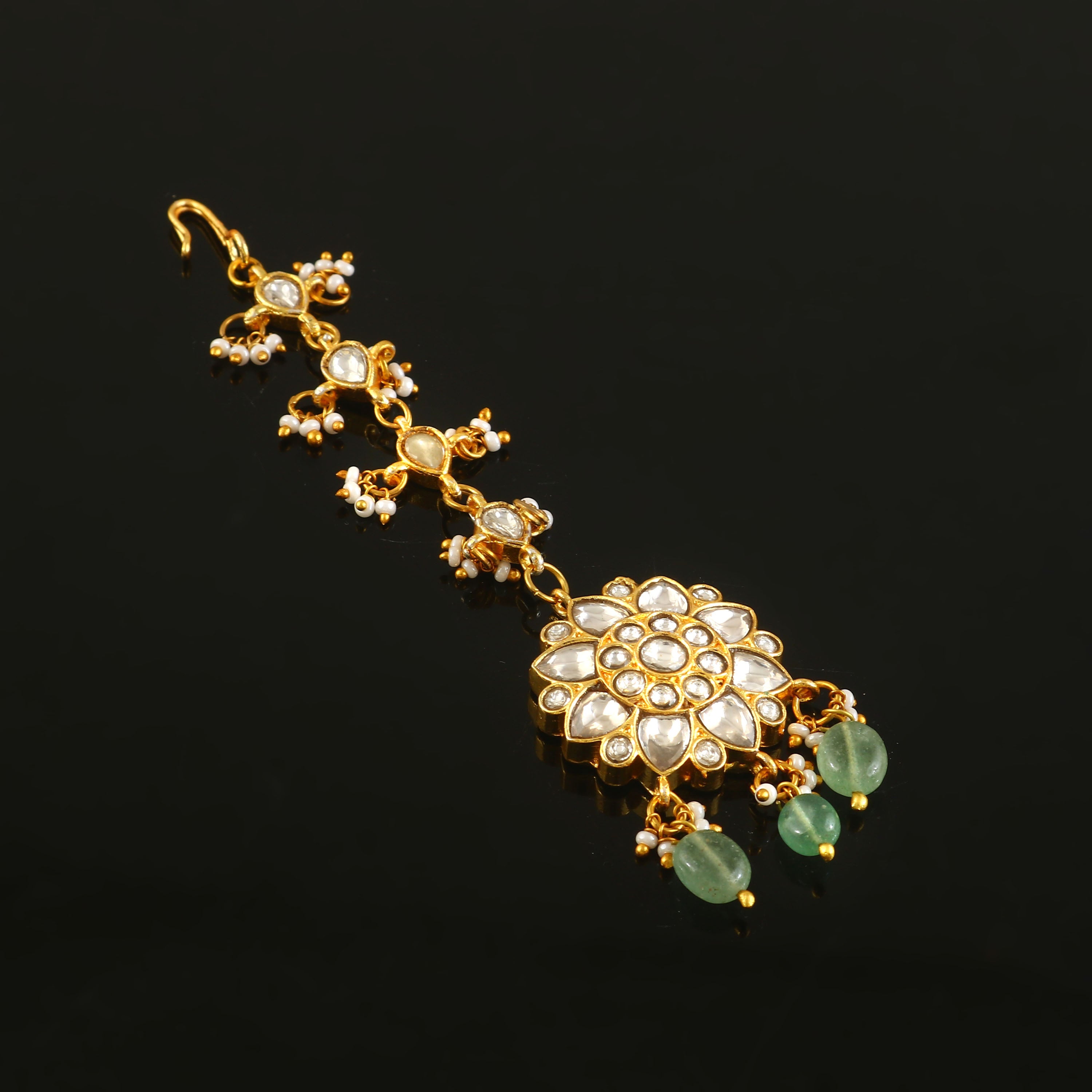 MT-136 - Jadau Kundan Mangtika with Emerald