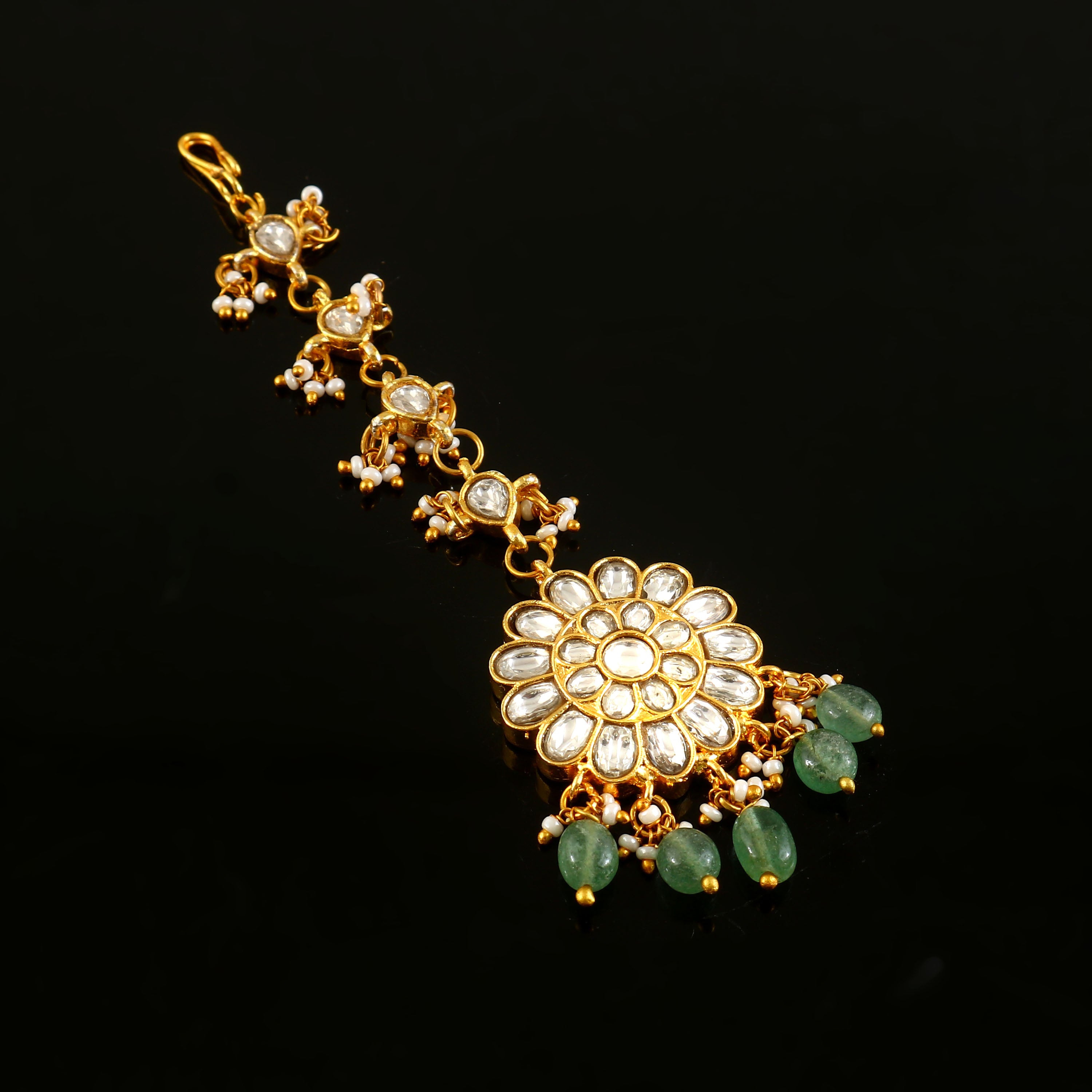 MT-138 - Jadau Kundan Mangtika with Emerald