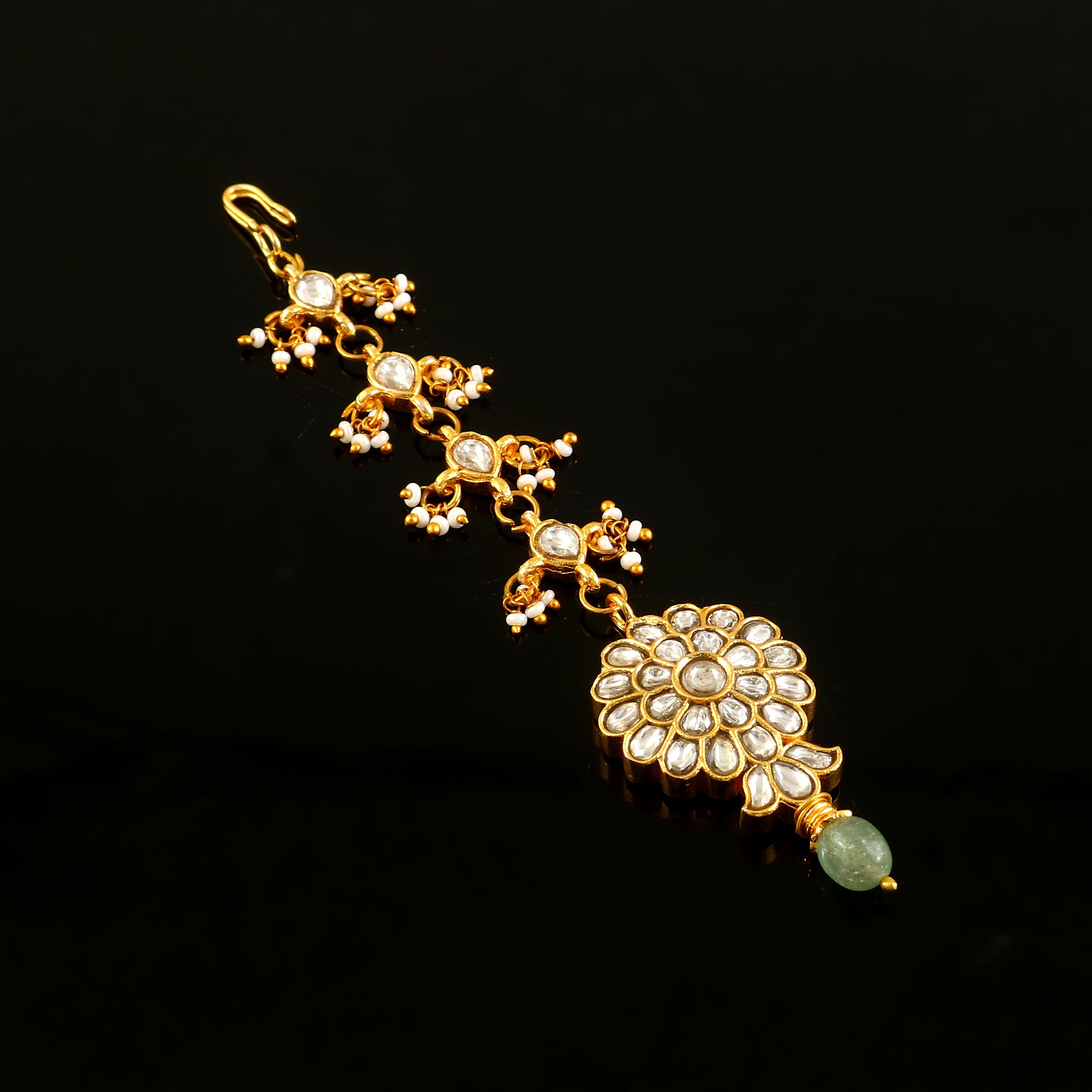 MT-139 - Jadau Kundan Mangtika with Emerald