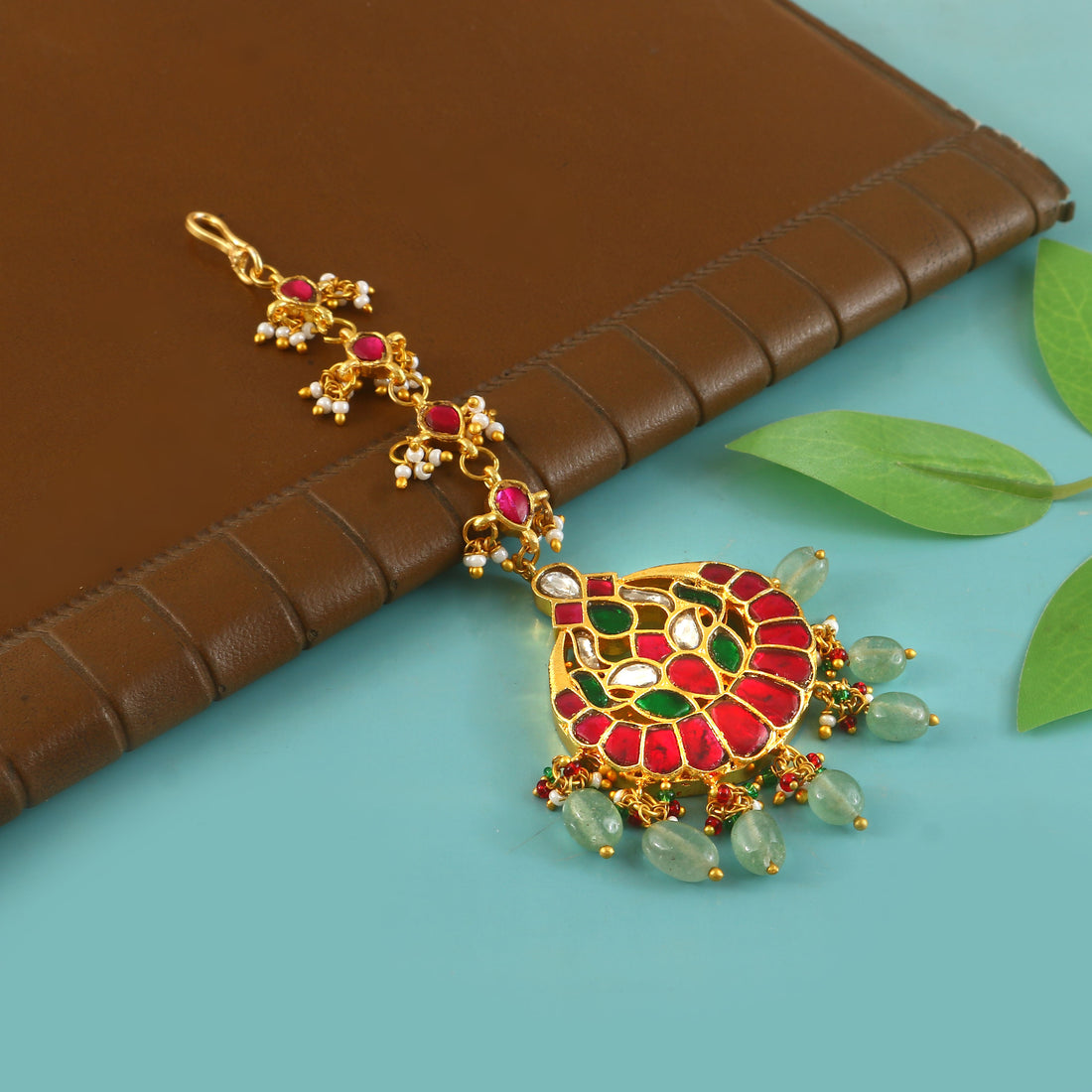 MT-142 - Jadau Kundan Mangtika with Emerald