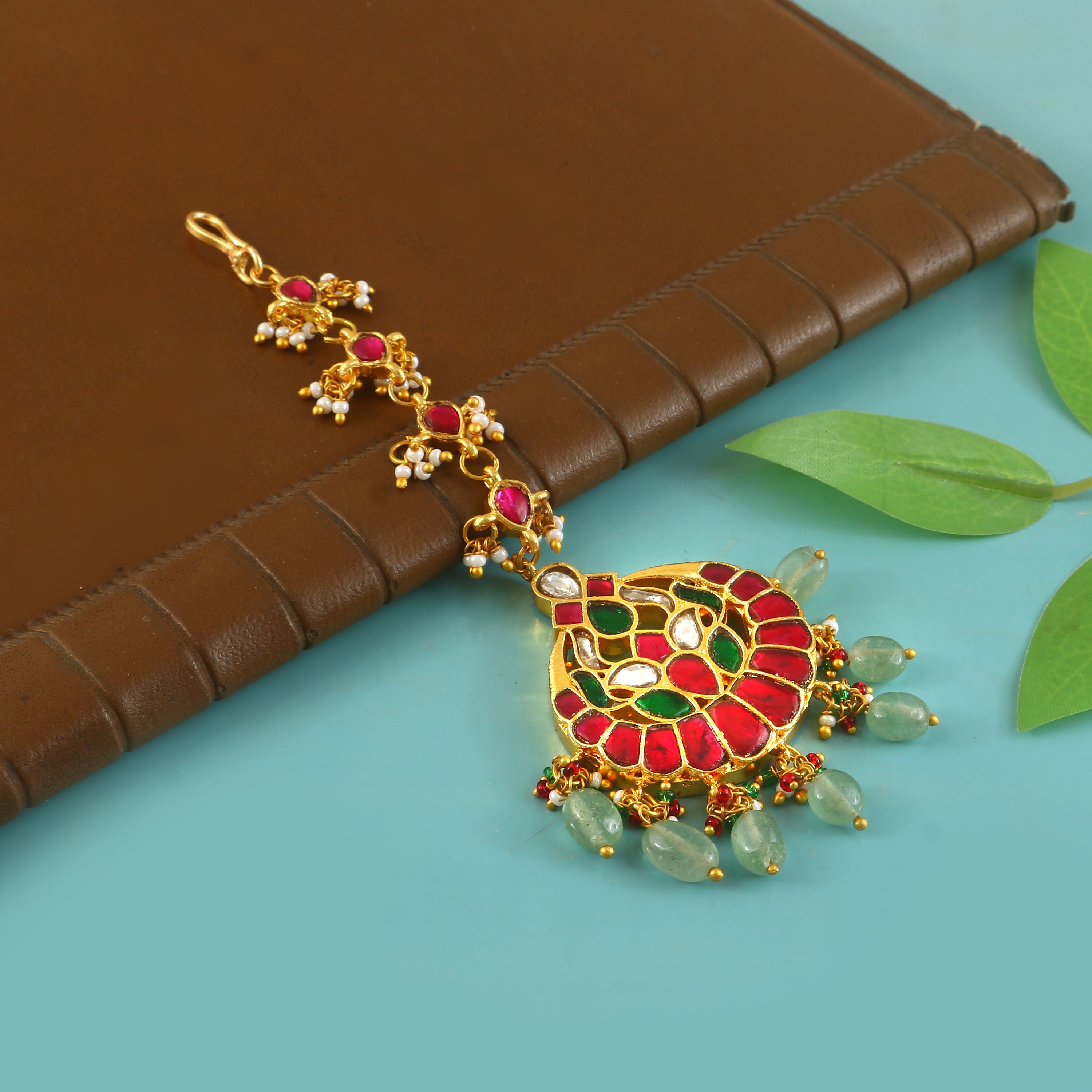 MT-142 - Jadau Kundan Mangtika with Emerald