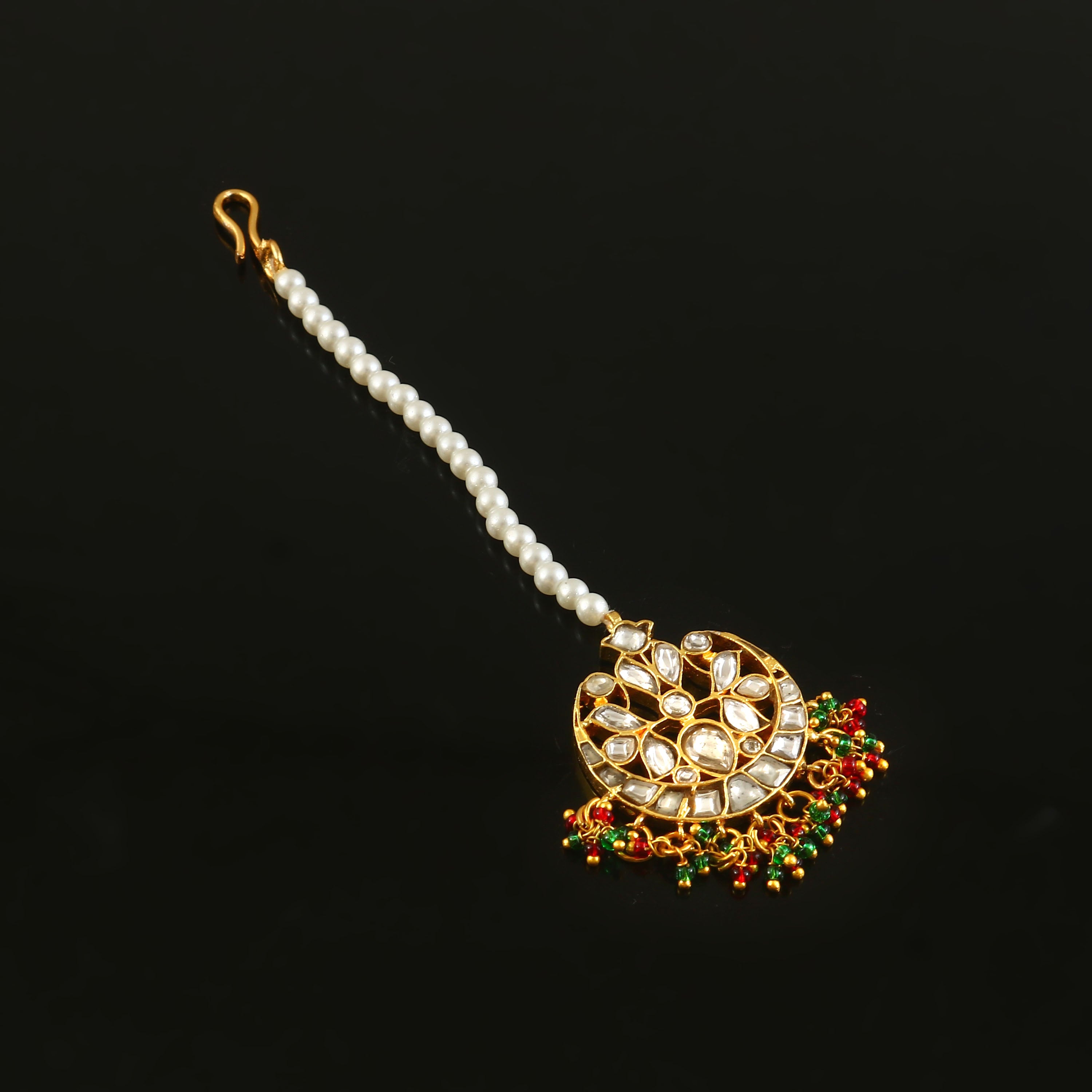 MT-143 - Jadau Kundan Mangtika with Emerald