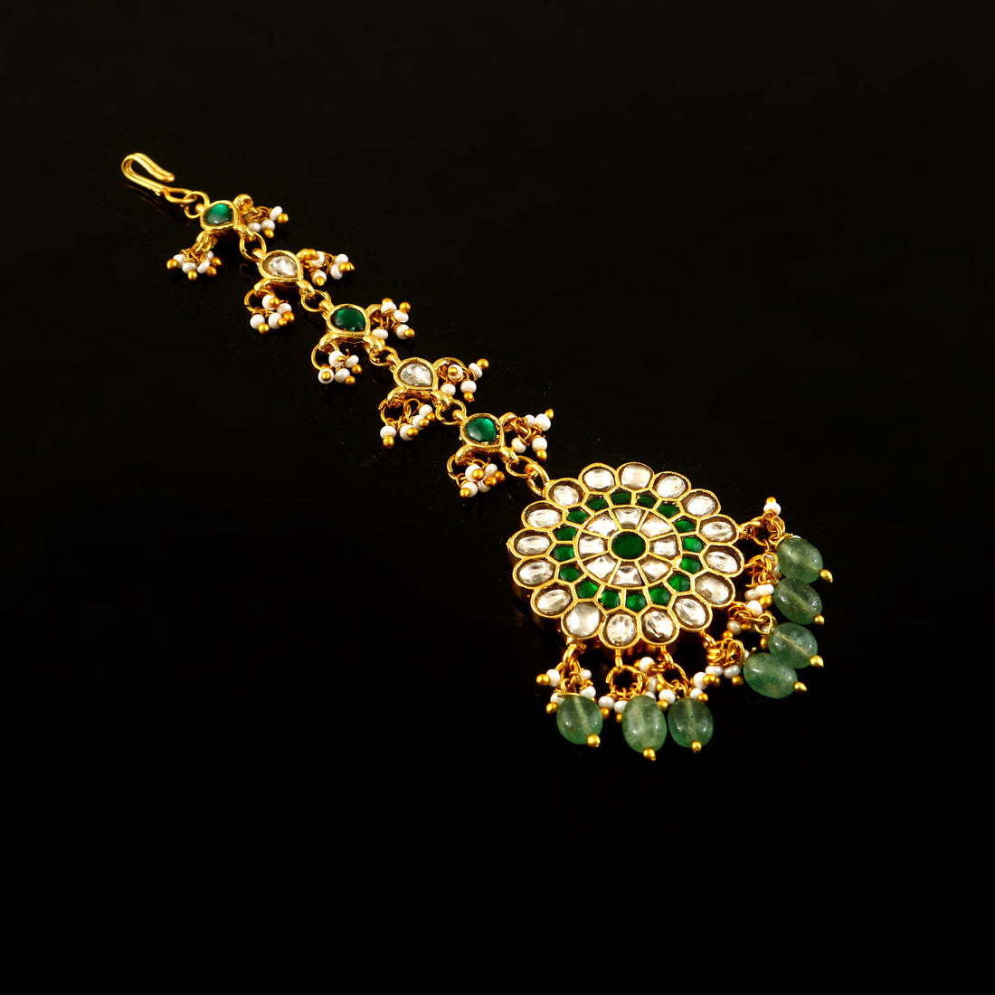 MT-145 - Jadau Kundan Mangtika with Emerald