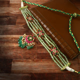 NK-172 - Jadau Kundan Necklace with Emerald