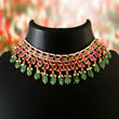 NK-173 - Jadau Kundan Necklace with Emerald