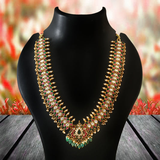 NK-175 - Jadau Kundan Necklace with Emerald