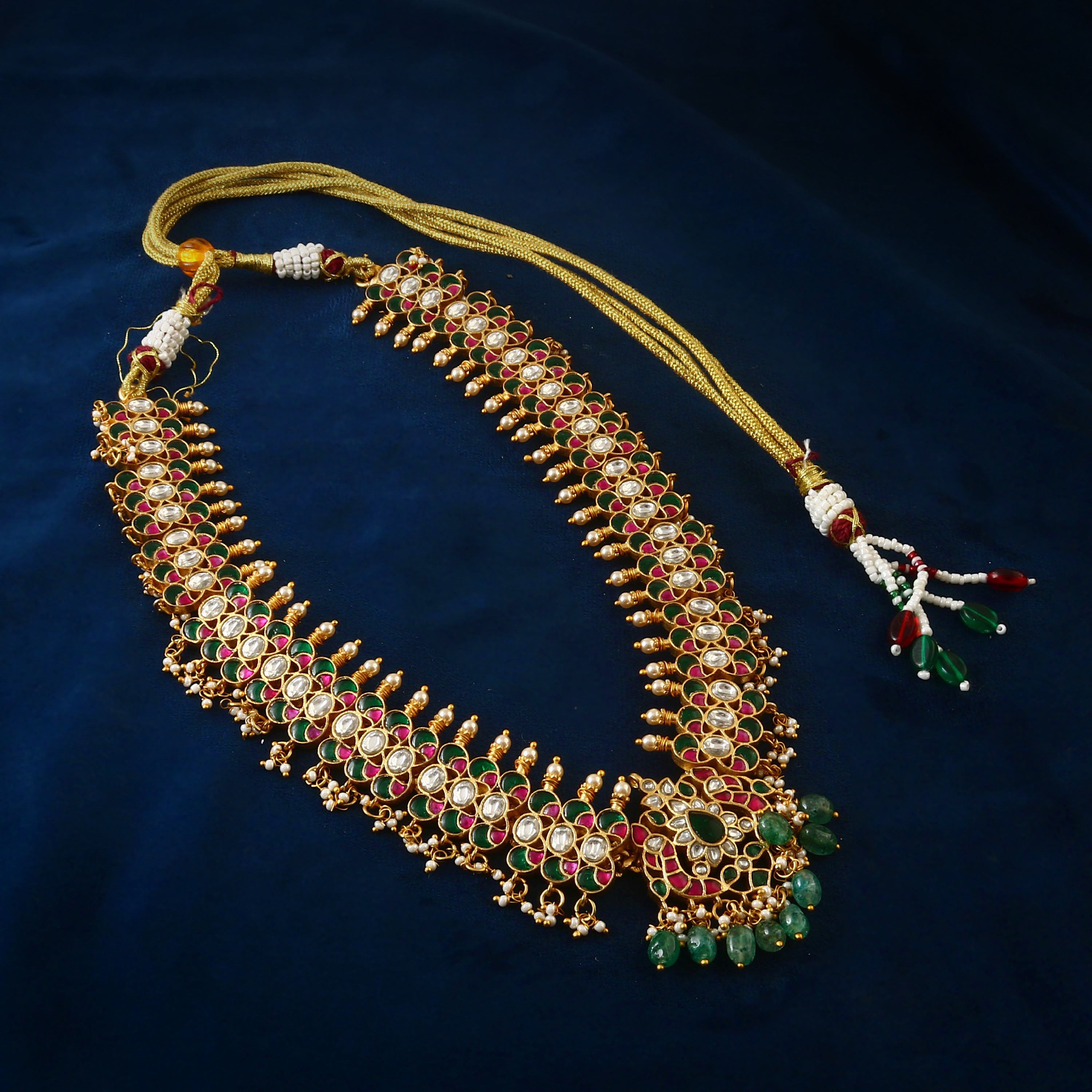 NK-175 - Jadau Kundan Necklace with Emerald