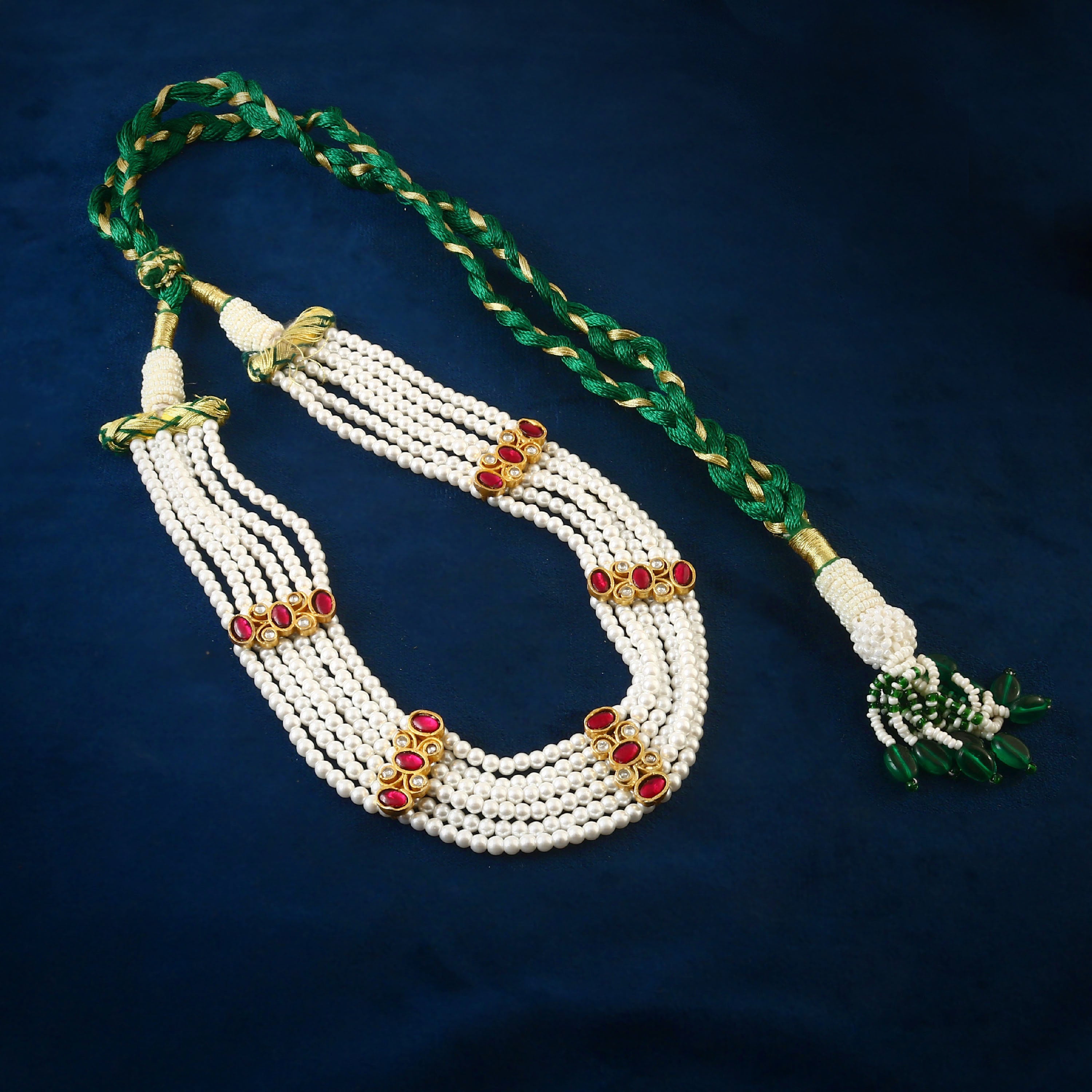 NK-177 - Jadau Kundan Necklace with Emerald