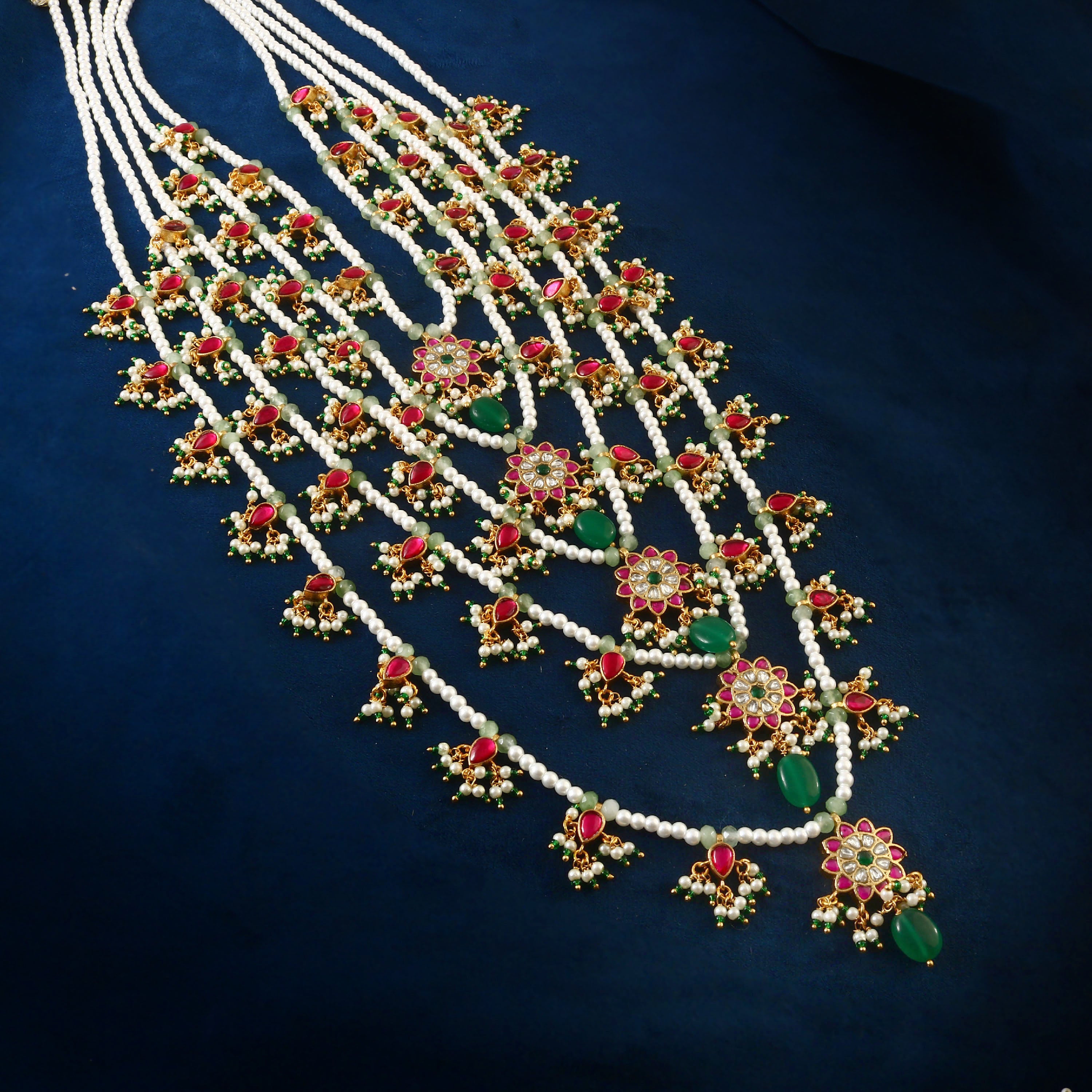 NK-178 - Jadau Kundan Necklace with Emerald