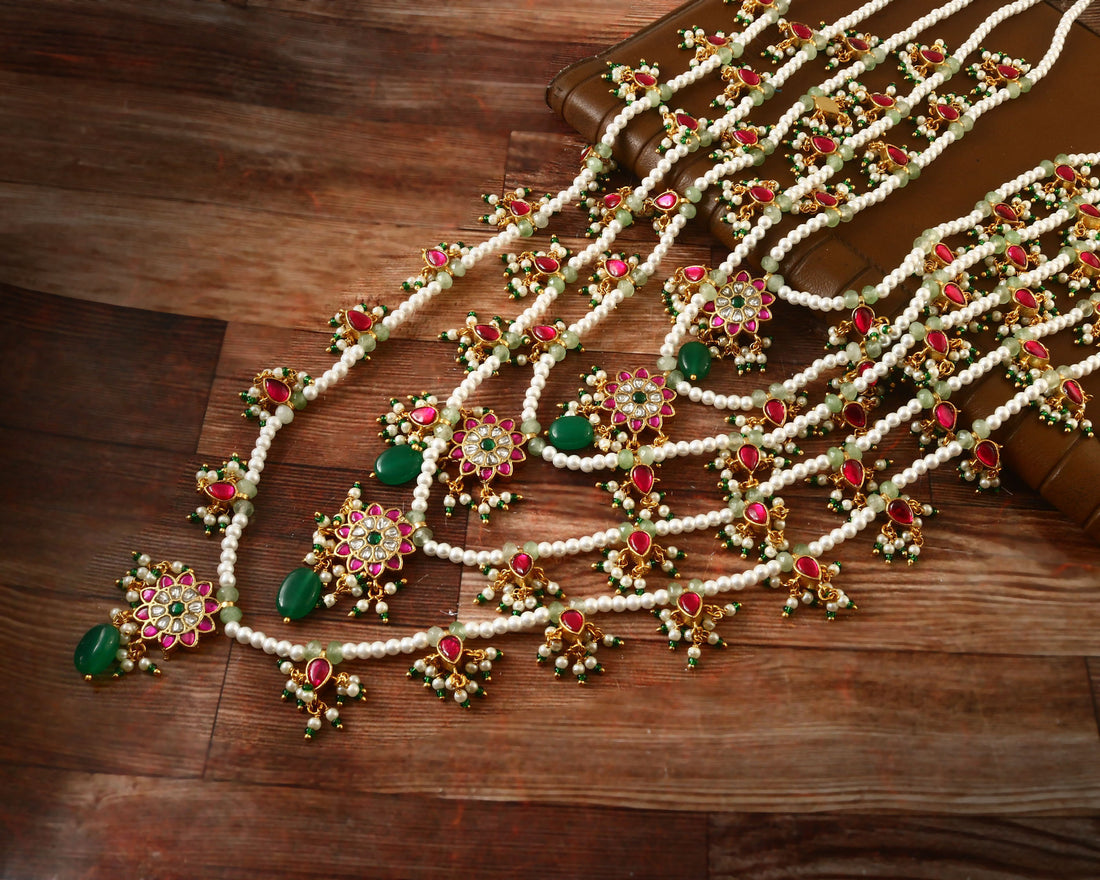NK-178 - Jadau Kundan Necklace with Emerald