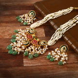 NK-182 - Jadau Kundan Necklace with Emerald