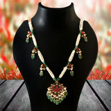 NK-183 - Jadau Kundan Necklace with Emerald
