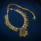 NK-184 - Jadau Kundan Necklace with Emerald