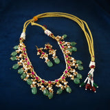 NK-185 - Jadau Kundan Necklace with Emerald