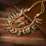 NK-185 - Jadau Kundan Necklace with Emerald