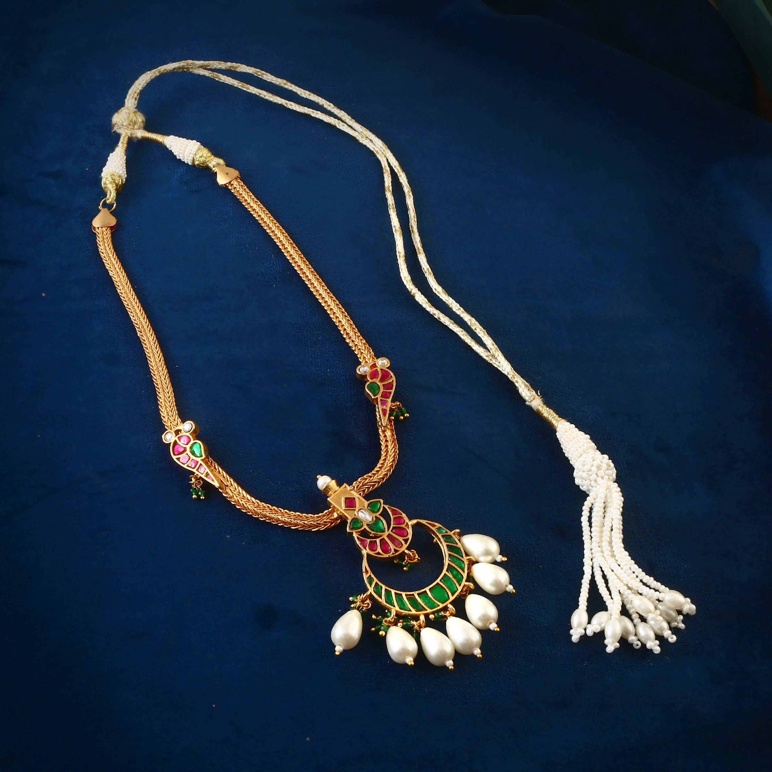 NK-187 - Jadau Kundan Necklace with Emerald