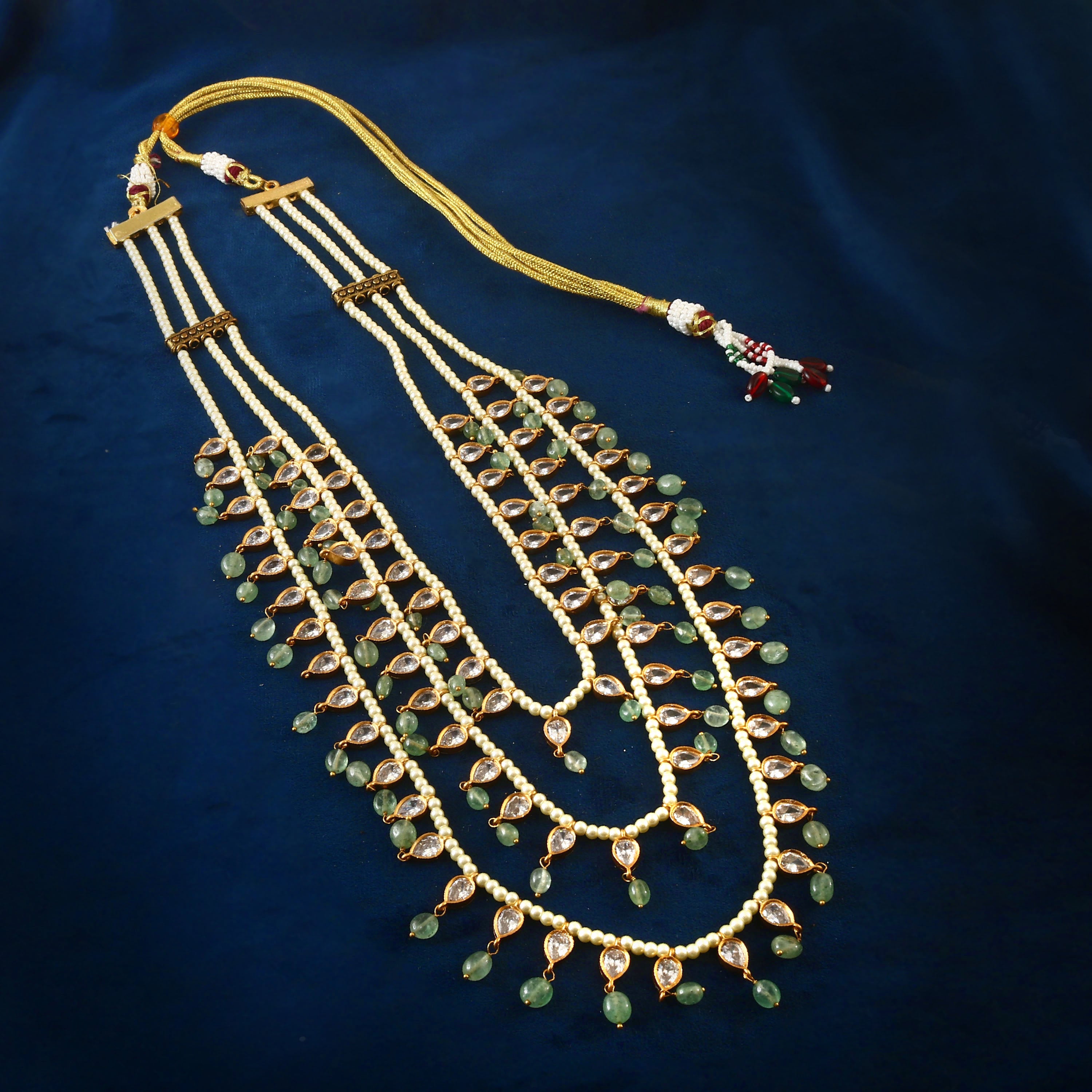 NK-188 - Jadau Kundan Necklace with Emerald