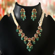 NK-190 - Jadau Kundan Necklace with Emerald