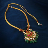 NK-194 - Jadau Kundan Necklace with Emerald