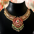 NK-196 - Jadau Kundan Necklace with Emerald